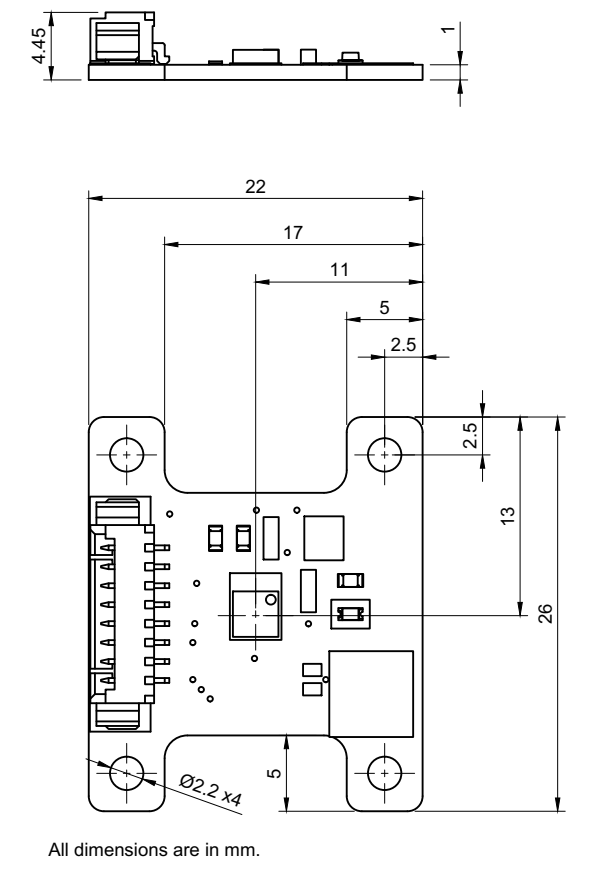 LSM6DS33 Breakout board PCB drawing